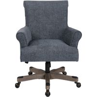 OSP Home Furnishings - Megan Office Chair - Blue/Brushed Grey