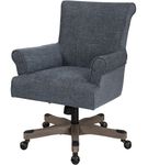 OSP Home Furnishings - Megan Office Chair - Blue/Brushed Grey