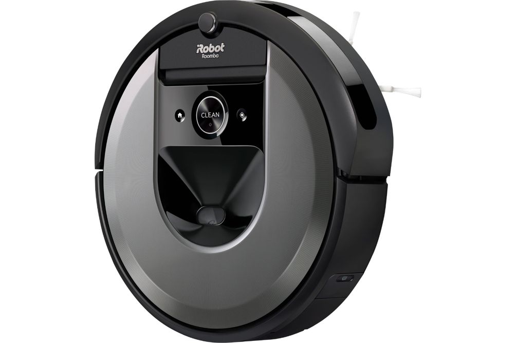 iRobot - Roomba i7+ (7550) Wi-Fi Connected Self-Emptying Robot Vacuum - Charcoal