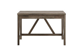 Walker Edison - Rustic Farmhouse A-Frame Computer Desk - Grey Wash