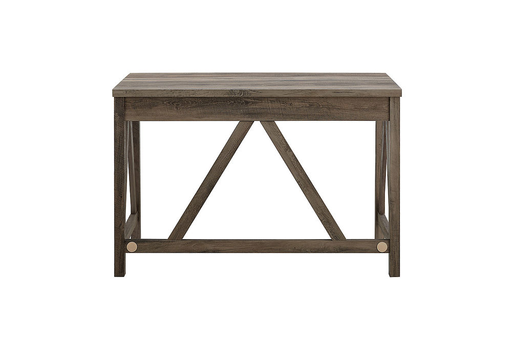 Walker Edison - Rustic Farmhouse A-Frame Computer Desk - Grey Wash