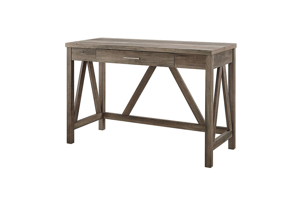 Walker Edison - Rustic Farmhouse A-Frame Computer Desk - Grey Wash