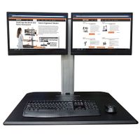 Victor - DC350A Dual Monitor Sit/Stand Desk Converter - Black