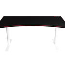 Arozzi - Arena Ultrawide Curved Gaming Desk - White with Black/Red Accents