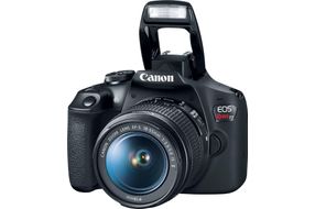 Canon - EOS Rebel T7 DSLR Video Camera with 18-55mm Lens - Black