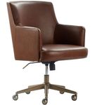 Finch - Belmont Modern Bonded Leather Home Office Chair - Bronze/Cognac Brown