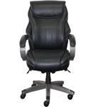 La-Z-Boy - Hyland Bonded Leather & Memory Foam Executive Chair - Gray/Black