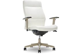 La-Z-Boy - Baylor Modern Bonded Leather Executive Chair - White - Bonded Leather