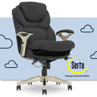Serta - Upholstered Back in Motion Health & Wellness Manager Office Chair - Fabric - Dark Gray