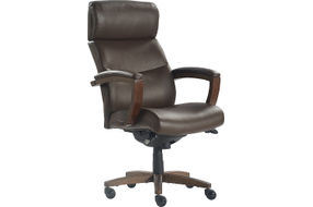 La-Z-Boy - Greyson Modern Faux Leather Executive Chair - Brown