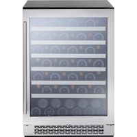 Zephyr - Presrv 24 in. 53-Bottle Wine Cooler with Single Temperature Zone and 39 dBA - Stainless St