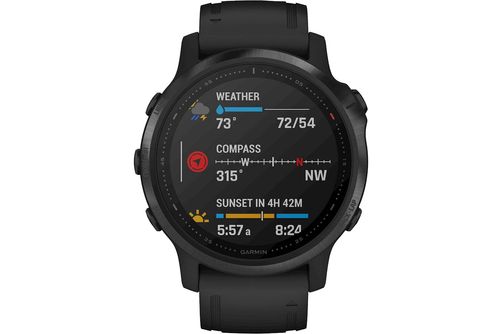 Garmin - fnix 6S Pro GPS Smartwatch 42mm Fiber-Reinforced Polymer - Black