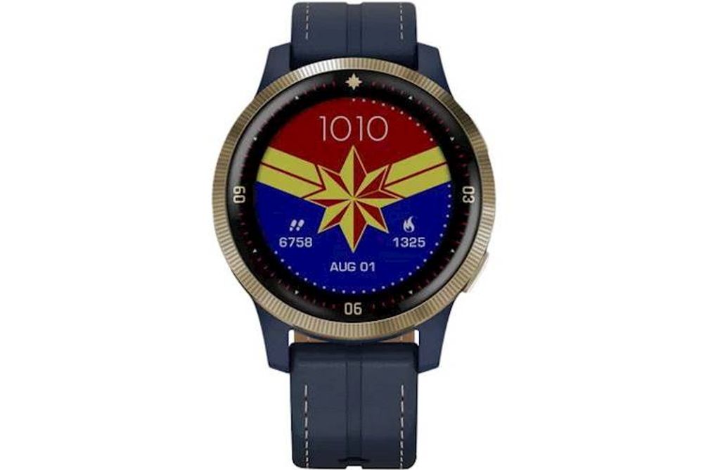 Garmin - Legacy Hero Series Captain Marvel Smartwatch 40mm Fiber-Reinforced Polymer - Danvers Blue