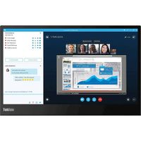 Lenovo - ThinkVision 14" IPS LED FHD Monitor (USB) - Raven Black