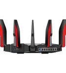 TP-Link - Archer AX11000 Tri-Band Wi-Fi 6 Router - Black/Red