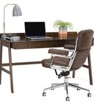 Simpli Home - Rylie SOLID WOOD Transitional 60 inch Wide Desk in - Natural Aged Brown