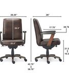 La-Z-Boy - Emerson Bonded Leather Ergonomic Swivel Executive Office Chair - Brown