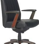 La-Z-Boy - Bennett Bonded Leather Executive High-Back Ergonomic Office Chair - Black