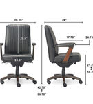 La-Z-Boy - Bennett Bonded Leather Executive High-Back Ergonomic Office Chair - Black