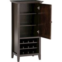 Simpli Home - Amherst High Storage Wine Rack - Hickory Brown