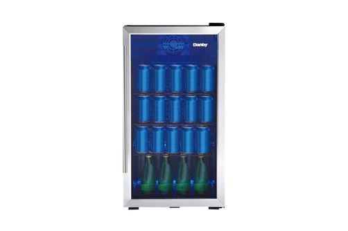 Danby - 117-Can Beverage Cooler - Stainless Steel