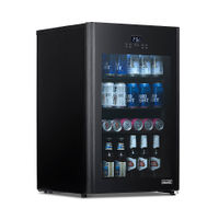 NewAir - 125-Can Beverage Cooler with Glass Door, Party and Turbo Modes, Cools to 23F, Digital Cont