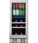 NewAir - Premium 9-Bottle Dual Zone Wine Cooler - Stainless Steel