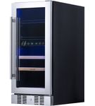 NewAir - Premium 9-Bottle Dual Zone Wine Cooler - Stainless Steel