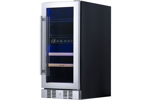 NewAir - Premium 9-Bottle Dual Zone Wine Cooler - Stainless Steel