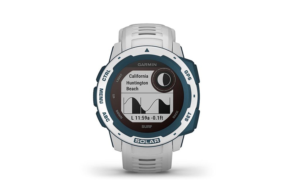 Garmin - Instinct Solar Surf GPS Smartwatch 45mm Fiber-Reinforced Polymer - Cloudbreak