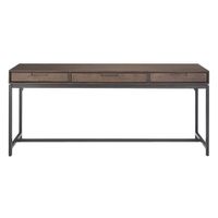 Simpli Home - Banting Rectangular Mid-Century Modern Industrial Solid Rubberwood 3-Drawer Table - W