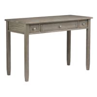 Simpli Home - Warm Shaker SOLID WOOD Transitional 48 inch Wide Writing Office Desk in Distressed Gr