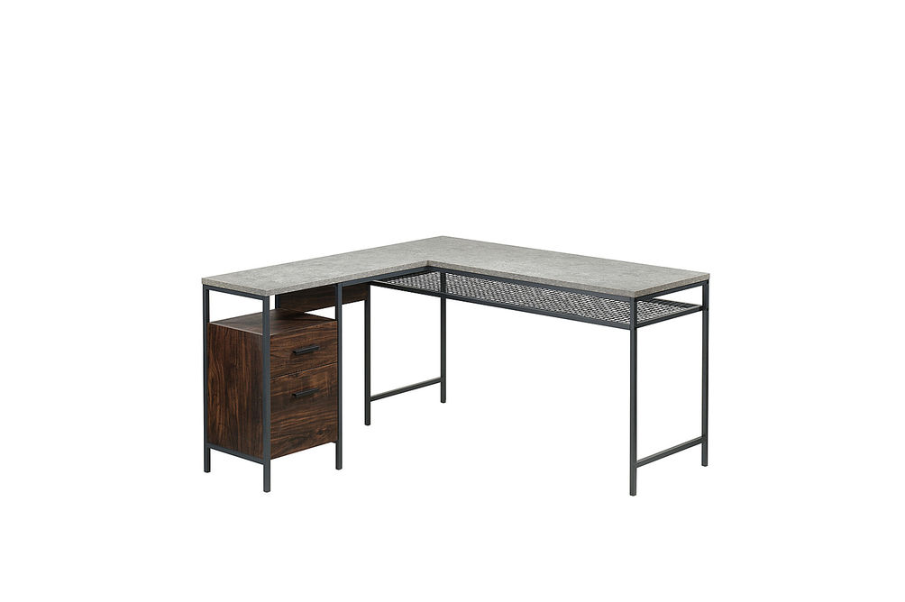 Sauder - Market Commons L-Desk - Rich Walnut