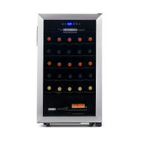 NewAir - Freestanding 33 Bottle Compressor Wine Fridge, Adjustable Racks , Exterior Digital Thermos