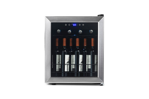 NewAir - Freestanding 16 Bottle Compressor Wine Fridge - Stainless Steel