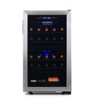 NewAir - Freestanding 28 Bottle Dual Zone Compressor Wine Fridge - Stainless Steel