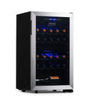 NewAir - Freestanding 28 Bottle Dual Zone Compressor Wine Fridge - Stainless Steel