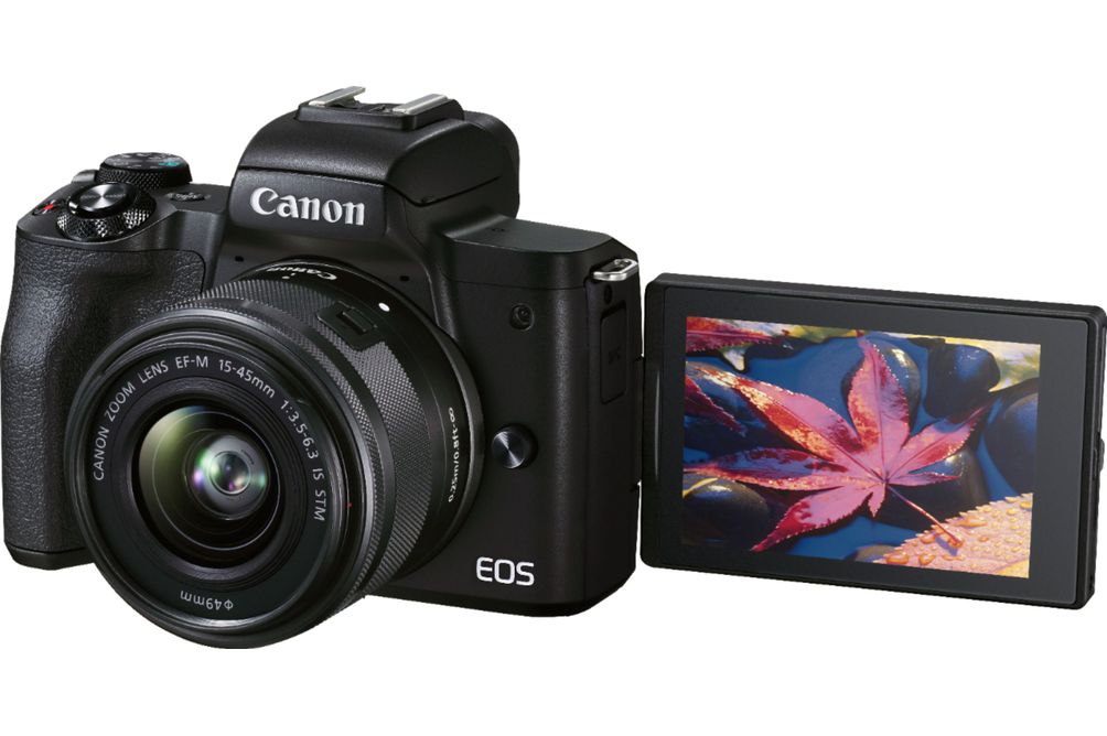 Canon - EOS M50 Mark II Mirrorless Camera with EF-M 15-45mm f/3.5-6.3 IS STM Zoom Lens - Black