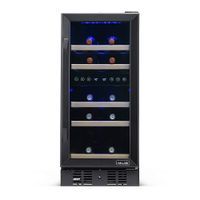 NewAir - 15 Built-in 29 Bottle Dual Zone Compressor Wine Fridge - Black Stainless Steel