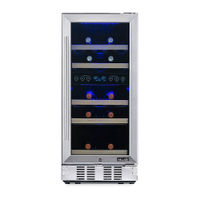 NewAir - 15 Built-in 29 Bottle Dual Zone Compressor Wine Fridge with Recessed Kickplate - Stainles