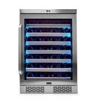 Whynter - Elite Spectrum Lightshow 54 Bottle 24 inch Built-in Wine Refrigerator - Stainless Steel