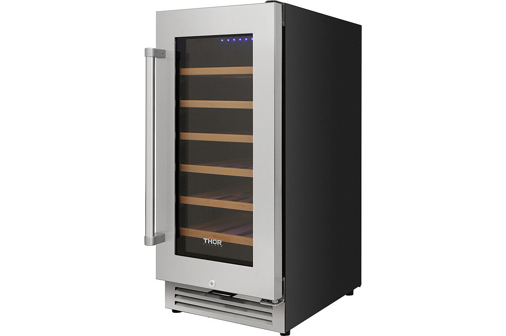 Thor Kitchen - 33 Bottle Built-in Dual Zone Wine and Beverage Cooler - Stainless Steel