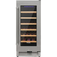 Thor Kitchen - 33 Bottle Built-in Dual Zone Wine and Beverage Cooler - Stainless Steel