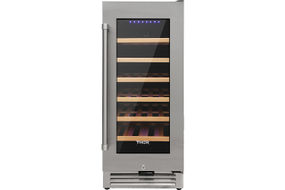 Thor Kitchen - 33 Bottle Built-in Dual Zone Wine and Beverage Cooler - Stainless Steel