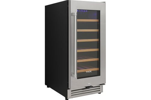 Thor Kitchen - 33 Bottle Built-in Dual Zone Wine and Beverage Cooler - Stainless Steel