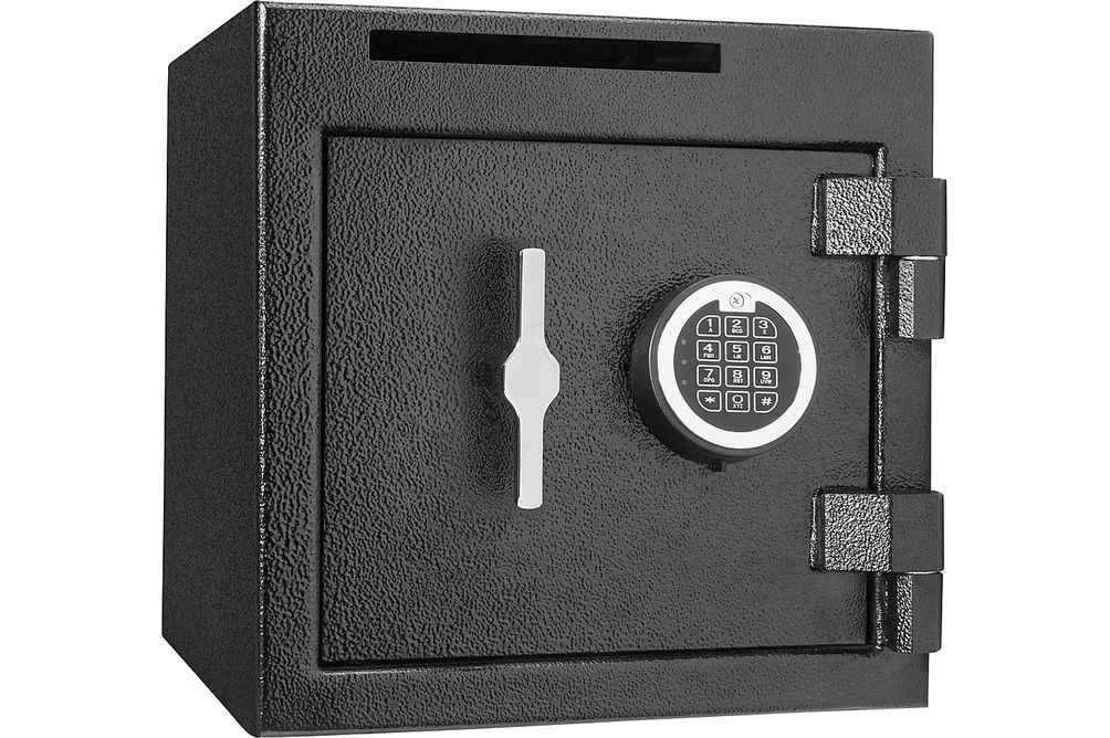 Barska - 1.12 CUBIC FT SLOT KEYPAD DEPOSITORY SAFE - Black