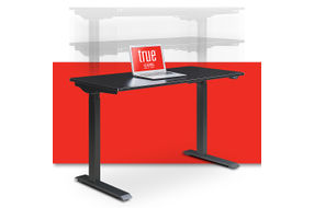 True Seating - Ergo Electric Height Adjustable Standing Desk - Black