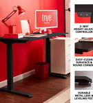 True Seating - Ergo Electric Height Adjustable Standing Desk - Black