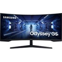 Samsung - 34 Odyssey G5 1000R Curved 1ms 165Hz QHD FreeSync Prem Gaming Monitor - Black