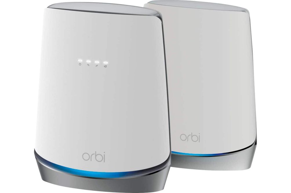 NETGEAR - Orbi Tri-Band AX4200 Mesh WiFi System with 32x8 DOCSIS 3.1 Cable Modem (2-Pack) - White